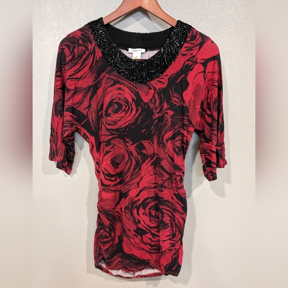 Women's holiday sequin top HAROLD'S size small - Picture 1 of 4